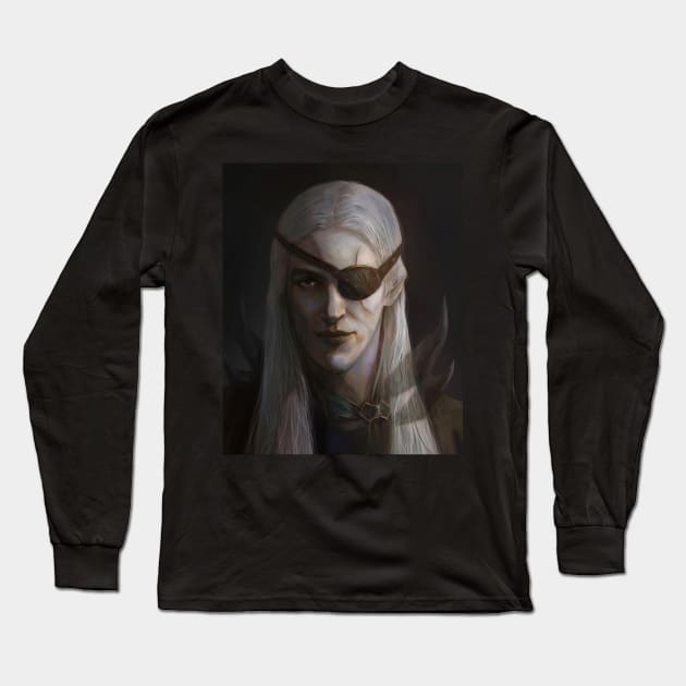 Aemond targaryen Long Sleeve T-Shirt by CustomPortraitsWorld